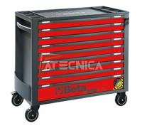Carrello lungo Beta RSC24AXL 9/R cassetti rosso con sistema antiribaltamento