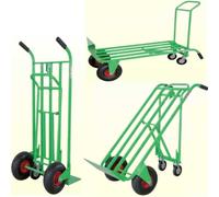 Carrello manuale 3 in 1 trasformabile 3 posizioni 2 ruote pneumatiche e 2 piene