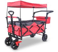CARRELLO MANUALE CON TETTO, FRENATO E PIEGHEVOLE, 122x55x109CM, CARRELLO DI T...