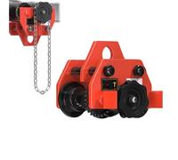 Carrello manuale per travi da 3000 kg, larghezza regolabile da 3,34" a 5,9" per travi a I e travi a H, con trasmissione a catena per carichi pesanti, sollevamento