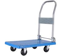 Carrello manuale pieghevole con ruote, Carrello a pianale con ruote girevoli a 360° e maniglia pieghevole, diverse dimensioni fino a 250 kg(88*58-550lb)