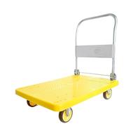 Carrello manuale pieghevole con ruote, Carrello pieghevole con pianale, capacità di carico 300 kg, diverse dimensioni ruote a 360 gradi(660lb)