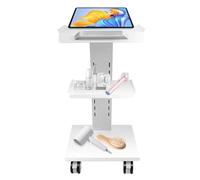 Carrello Medico a 3 Piani - Dental Trolley Con Ruote Bloccabili Con Presa Di Corrente, Comodo e Veloce Carrello Per Dispositivi, Tavolino Da Appoggio Per Dentisti, Ospedali e Saloni Di Bellezza