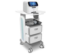 Carrello Medico con 2 Cassetti e Ruota Universale, Carrello Multifunzionale per Salone di Bellezza e Cosmetici con Vano Portaoggetti