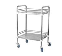 Carrello medico del carrello dell'acciaio inossidabile per uso dentale e chirurgico 2/3 di strato di stoccaggio dello strumento portatile dell'ospedale che serve il carrello su ruote Attrezzature