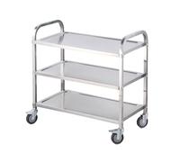 Carrello medico in acciaio inossidabile per impieghi gravosi, multiuso a 3 livelli, commerciale multifunzionale 3-layer 85 * 45 * 88cm