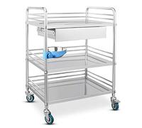 Carrello Medico, Multifunzionale Carrello da Cucina, Acciaio Inossidabile con Carrello da Laboratorio per Ospedale, con Ruote Bloccabili - 2/3 Strati
