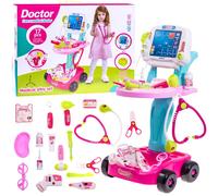 Carrello medico per bambini - set per il piccolo dottore - Rosa