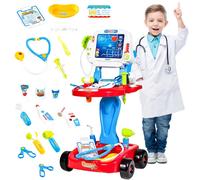 Carrello medico per bambini - set per il piccolo dottore - Rosso