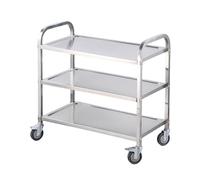 Carrello medico per impieghi gravosi, carrello multiuso a 3 livelli, carrello mobile commerciale multifunzionale 3-layer 75 * 40 * 82cm