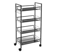 CARRELLO METALLO MULTIUSO CUCINA PORTA FRUTTA UFFICIO LAVANDERIA RUOTE 844527