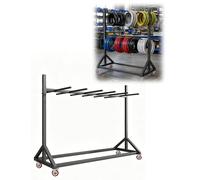 Carrello mobile a doppio livello per bobine cavi, supporto regolabile per rotoli di filo, scaffale officina colore milk, struttura in metallo da 25 mm, altezza 150 cm(Single-Tier,L 63xW 35.4xH 59in)