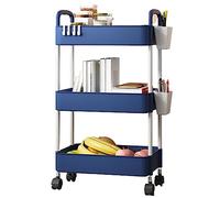 Carrello mobile con ganci e secchi da appendere per snack, frutta, verdura