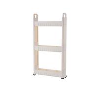 Carrello mobile con rotelle, design sottile a 3 ripiani, con ruote per un facile spostamento in cucina e bagno, nessun montaggio richiesto