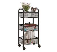 Carrello mobile con ruote per una facile organizzazione della cucina e del bagno, montaggio senza sforzo