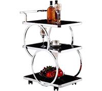 Carrello mobile da bar, elegante carrello da portata per la consegna di bevande e cibo, ideale per cucine domestiche, hotel, catering, feste e club, versatile e conveniente