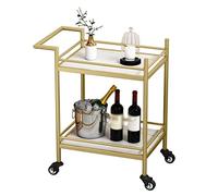 Carrello mobile dell'alimento e della bevanda, uso commerciale e domestico, doppio carrello del ferro per l'hotel, il ristorante e il servizio di tè
