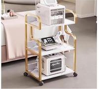 Carrello Mobile Multifunzionale - Carrello For Estetista Con Ruote, Carrello For Macchine Estetiche For Saloni, Spa, Carrello Mobile For Macchine Estetiche A 3/4 Livelli For Saloni(Gold,3 Tier)