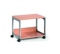 Mobile/carrello Multifunzione System 48 - 60x43,2x47,7 cm - 2 ripiani - con ruote - argento/faggio - Durable