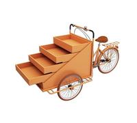 Carrello mobile per distributori di tricicli, chiosco alimentare per gelato, snack, bevande e caffè, supporto portatile per eventi all'aperto, festival e mercati