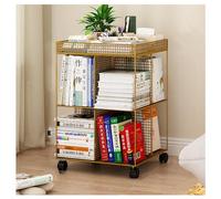Carrello mobile per libreria, in metallo, design moderno, per ufficio, dormitorio, aula, biblioteca, soggiorno, bambini, studenti, nero