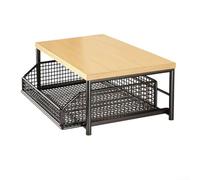 Carrello mobile per microonde con struttura in metallo stabile e ripiani in MDF solido, cestino inferiore per utensili da cucina e pentole, ruote bloccabili per una facile mobilità (nero)