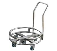 Carrello mobile per pentole con ruote, in acciaio inox, per spostare e conservare secchi per latte, bombole del gas