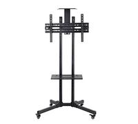 Carrello mobile per TV da 32 '' a 70 '' LCD LED Supporto da pavimento regolabile con vassoio 600 x 400 mm Carrello portatile con ruote Contiene 75 kg per uso domestico e commerciale