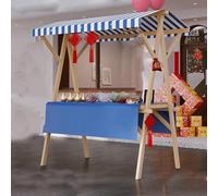 Carrello Mobile Pieghevole Per Il Cibo Stradale Su Ruote, Carrello Push Del Cibo Del Fornitore Di Legno Per La Vendita Aziendale Di Giocattolo / Hot Dog, Stand Portatile Del Mercato All'aperto