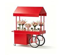 Carrello mobile portatile di vendita dell'alimento con baldacchino, supporto pieghevole della limonata del gelato per eventi di nozze dei mercati