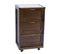 Carrello Mobiletto LANDHELL LUSSO con ante a ribalta NOCE