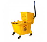 Carrello Mocio in Plastica Secchio Lavapavimenti con Ruote