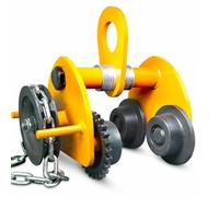 Carrello Monorotaia a Spinta Manuale con Trave A i Con Catena di Lunghezza 3 M/9,8 Ft, Carrello con Trave in Acciaio, Capacità di Carico 1-5 Tonnellate(1T 68-146MM/2.7-5.7IN)