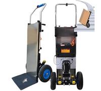 Carrello montascale Elettrico, Batteria Rimovibile, Sali e scendi Le Scale Senza Sforzo, Carrello per Sacchi Oggetti Pesanti su E Giù Scale,001
