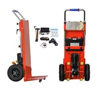 Carrello montascale elettrico da 1200 W, capacità di carico 400 kg, carrello a mano in acciaio resistente, con manico telescopico e batteria rimovibile, ideale per spostare carichi pesanti senza