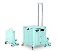Carrello montascale pieghevole con manico telescopico e ruote silenziose per la spesa, i viaggi e il sollevamento pesante