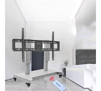 Carrello motorizzato per TV mobile su ruote, altezza regolabile con memoria a 4 passi, adatto per schermi da 52 a 100 pollici, perfetto per casa, ufficio ed eventi