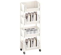Carrello multi-livello, carrello multiuso | Carrello portaoggetti con ruote di capacità per bambini - Scaffale per organizzazione di cancelleria per giocattoli con forte capacità di carico per