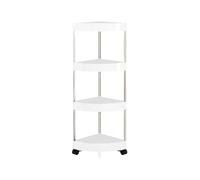 Carrello multifunzionale a 3 ripiani per cucina, bagno, mensola angolare con ruote, versatile carrello multiuso per ufficio, soggiorno e bagno