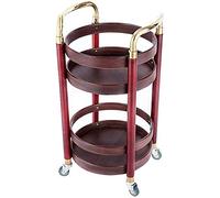 Carrello multifunzionale con telaio in legno, versatile per l'organizzazione della cucina e l'uso del carrello di utilità