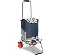 Carrello multifunzionale in acciaio inox per auto/bagagli/piccolo rimorchio pieghevole portatile carrello portaoggetti senza borsa - & leggero