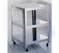 Carrello Multifunzione 47x60xh50 cm Quadra composto da tre ripiani con ruote cromo