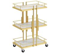 Carrello multifunzione a 3 ripiani con ruote, per cucina, soggiorno, camera da letto, balcone, elegante e versatile, per la casa