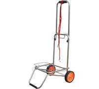 Carrello multifunzione in acciaio inox per auto/bagagli/bagagli, carrello pieghevole portatile compatto - borsa non inclusa