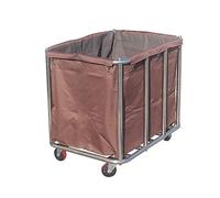 Carrello multifunzione per lavanderia, resistente, per riciclaggio, portatile, su ruote, per uso commerciale, colore caffè, 90 x 65 x 81 cm