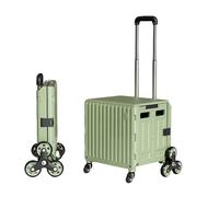 Carrello multifunzione per salire le scale, con manico telescopico regolabile, ruote girevoli a 360°, ideale per la spesa e le attività di utilità, verde