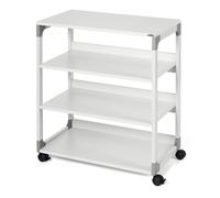 Mobilecarrello Multifunzione System 88 - 75x43,2x87,9 cm - 4 ripiani - con ruote - grigio - Durable