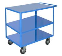 Carrello multiuso 3 ripiani lisci in ferro cm80x50xh90 PKg300 per uffici scuole