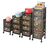 Carrello multiuso a 3 livelli con ruote, robusti ripiani bianchi per casa, cucina, ufficio e garage, carrello versatile per cesti, attrezzi e forniture, resistente