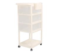 Carrello Multiuso con Rotolamento Multistrato, Carrello Porta Pannolini per Bambini con Ruote Girevoli a 360 Gradi, Carrello Portaoggetti Rimovibile per gli Oggetti Essenziali